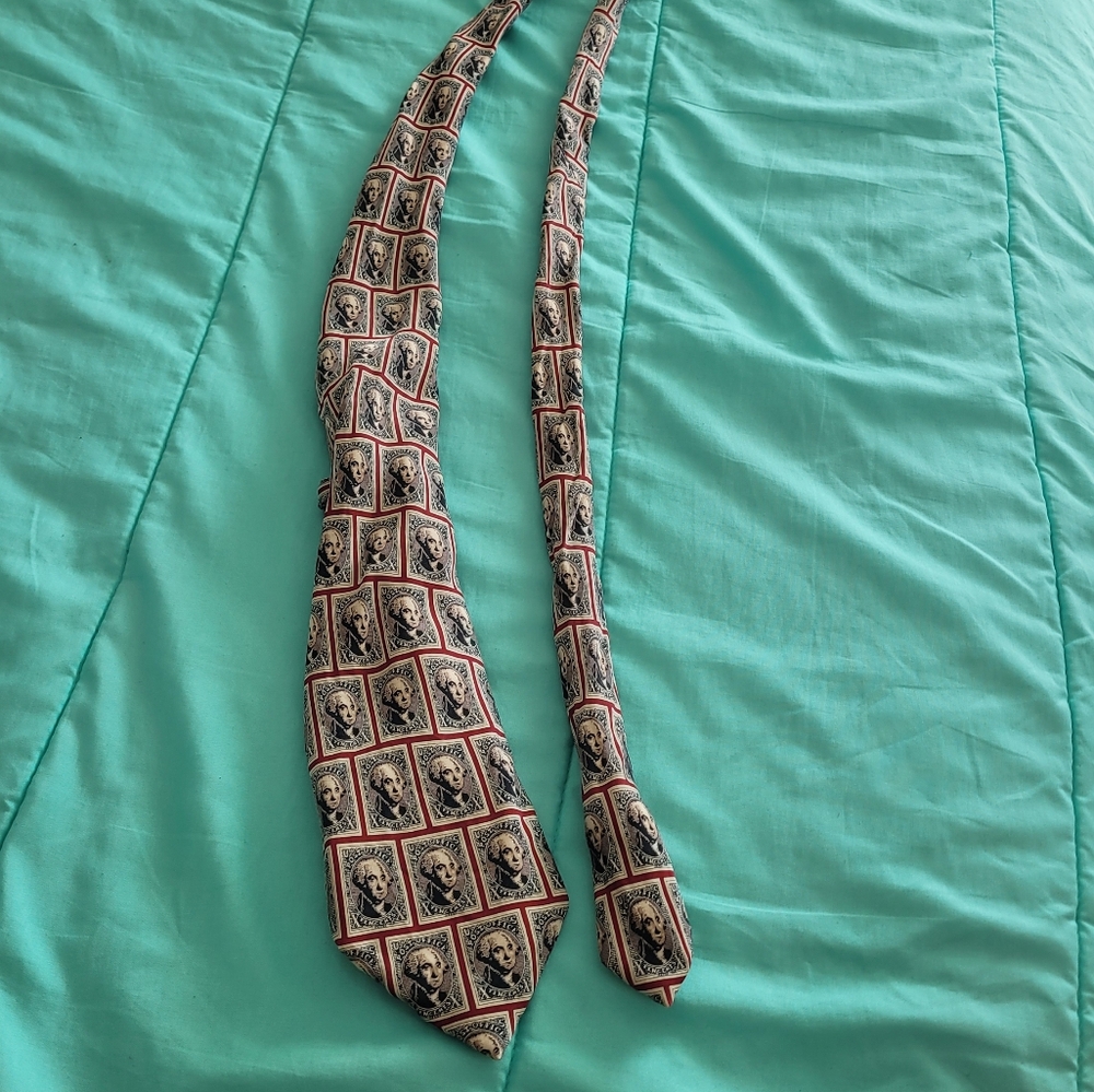 FREE w/Bundle SILK 100% Tie George Washington  Patterned